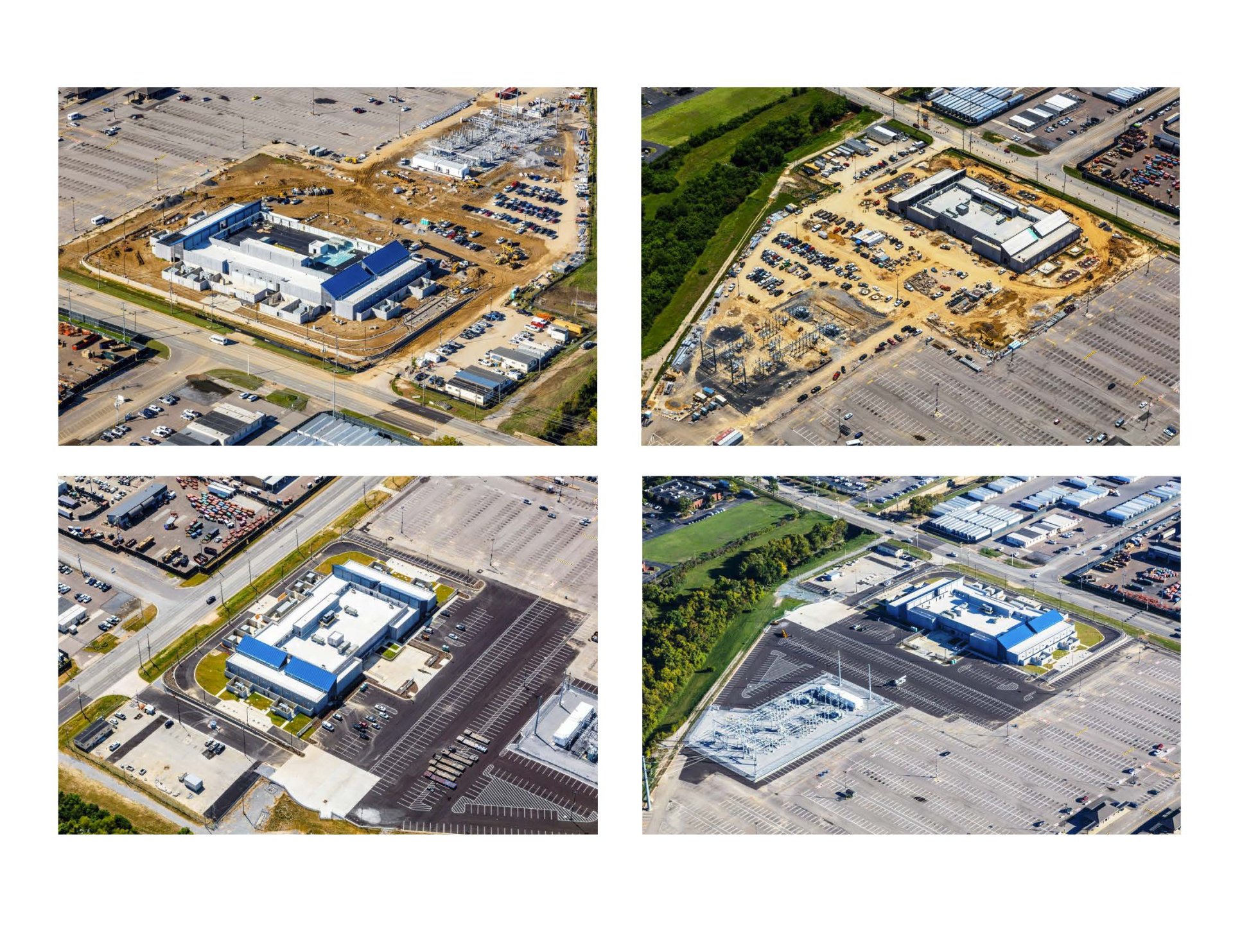 Aerial image power plant and substation site, FedEx Memphis Hud